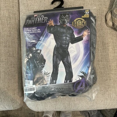 Marvel Disfraz Pantera Negra Niño Talla Mediana (8-10) Juego de 2 Piezas Nuevo con Etiquetas Traje y Máscara Foto 1 de 2