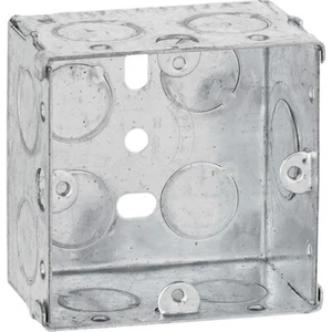 Single Back Box 47mm extra tief Metall Backbox 1 Gang für Herdschalter oder Steckdose - Bild 1 von 12