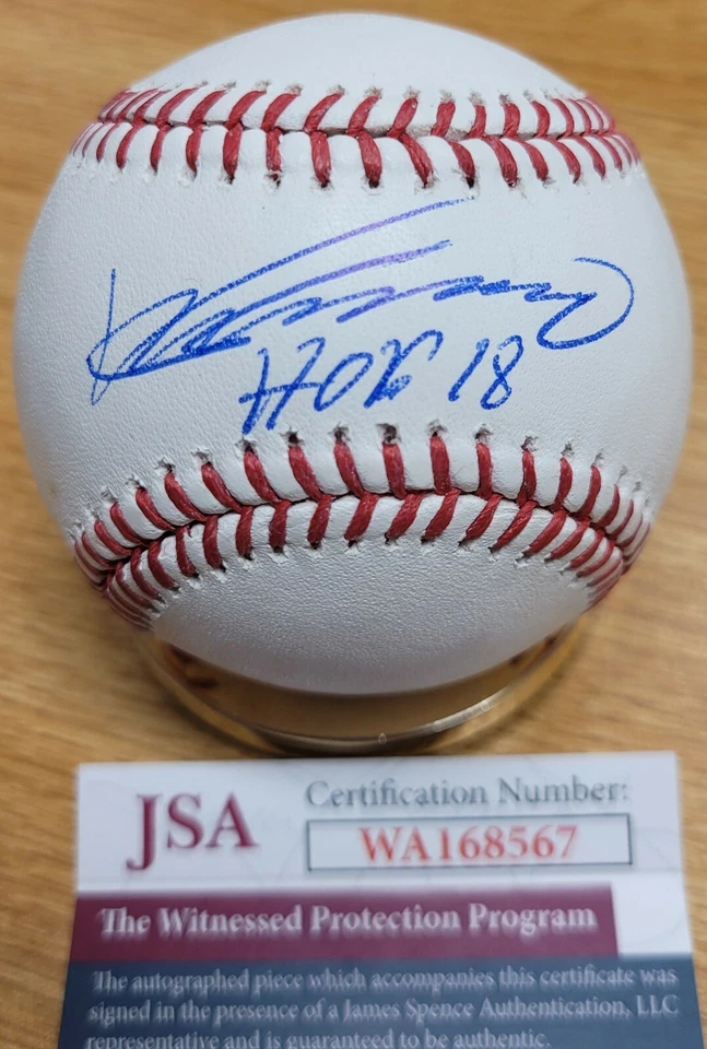 Autographed VLADIMIR GUERRER "HOF 18"  Official Major League Baseball  w/JSA COA - Image 1 of 1