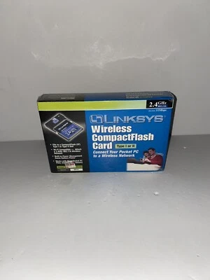 Linksys WCF12 Wireless CompactFlash Card 2.4GHz Fits Type 1 or Type 2 Slot! *NEW - Image 1 of 4