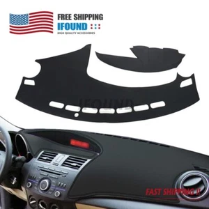 For Mazda 3 2010-2013 Black Leather Car Dashboard Cover Dash Protector Pad Mat - Picture 1 of 8