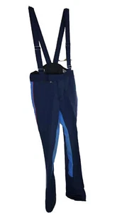 Vintage Edelweiß Retro Mod Wolle Hosenträger gestreift Ski Schnee Hose Steigbügel Reißverschluss Clip - Bild 1 von 8
