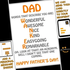 Rude Fathers Day Card Dad Daddy Godfather Grandad Grumps Funny Adult Humour W⚓️ - Picture 1 of 4