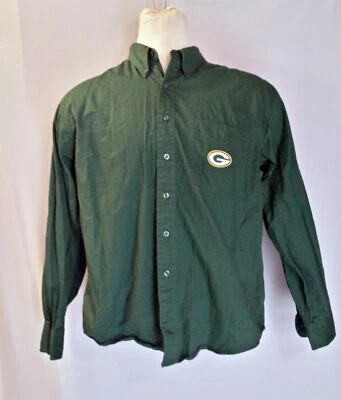 Green Bay Large Button Front Shirt NFL Team Aapparel - Image 1 of 4