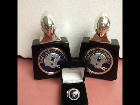 Dallas Cowboys Ring with Avon NFL Decanters Cover