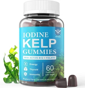 Iodine Gummies, High Potency 950mg with Kelp, Potassium Iodide, Selenium, Zinc - Picture 1 of 7