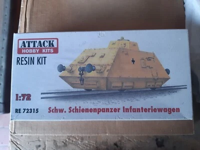   ATTACK 72315 - s.SpZug Schienenpanzerwagen - Infanteriewagen resin kit 1/72 - Immagine 1 di 2