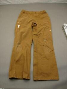 Carhartt Size 14 Boys Brown 100% Cotton Canvas Carpenter Straight Jeans T769
