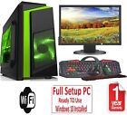 Fast Gaming Pc Computer Bundle Intel Core I5 16gb 1tb Windows 10 Gt710 F3 Green