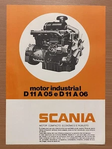 1976 Scania Industrial Motor D 11 A 05 / 06 original Brazilian sales brochure - Bild 1 von 12