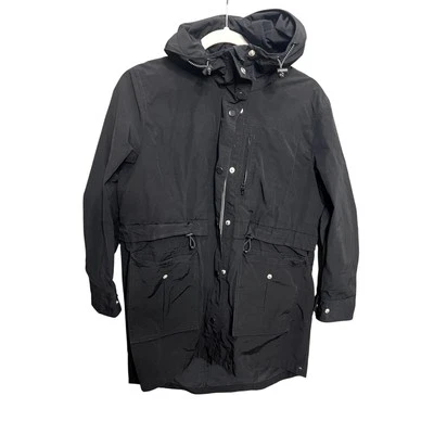 J.CREW Jacket Women's Perfect Lightweight Parka Hoodie Rain Coat Black Size XSP  - Image 1 of 4