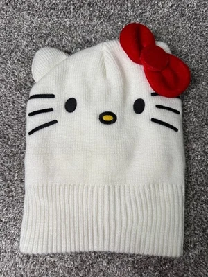 Gorro de invierno Hello Kitty talla única blanco rojo Foto 1 de 4