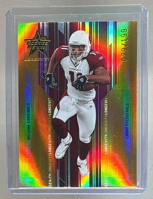 Larry Fitzgerald 2005 Leaf Rookies Stars Longevity #3 Gold /199 - Image 1 of 3