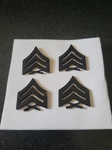USMC Metal Utilitario Negro Zinc Sargento Marina Militar Prendedor Insignia - Imagen 1 de 5