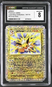 CGC 8 Jolteon 2002 Legendary (Collection) 14/110 Reverse Holo Pokemon Card - Picture 1 of 2