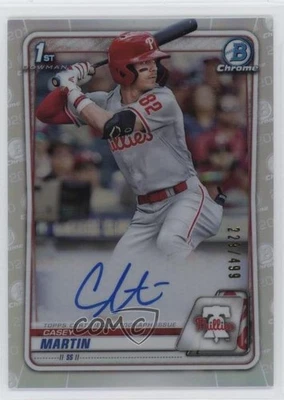 2020 Bowman Draft Chrome Picks Refractor /499 Casey Martin #CDA-CM Auto - Image 1 of 2