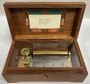 Vintage Reuge Swiss Music Box – Plays 4 Songs Mozart, Bach, & Handel (A65) - Picture 1 of 12