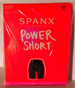 Spanx Power Shaper Short Soft Very Black Size XL #2744 NEW - Picture 1 of 2