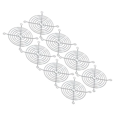 8 Packung Metallgrillschutz 92mm mit Schraube für Lüfter Schutzabdeckung Silber - Bild 1 von 4