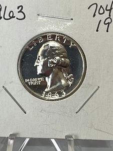 1963 (P) Washington Quarter Gem PP 90% Silber !!! # PJ-704-19 - Bild 1 von 2