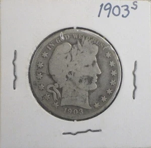 1903-S Barber US Half Dollar – 90% Silver - Picture 1 of 4