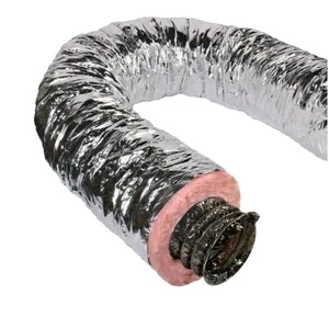 Master Flow F8IFD5X300 5" 25' Insulated Flexible Duct R8 Silver Jacket NEW - Picture 1 of 3