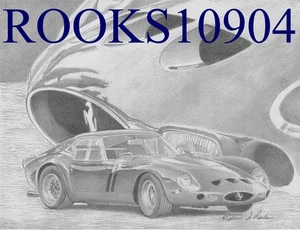 Ferrari 250 GTO SPORTS CAR ART PRINT - Picture 1 of 1
