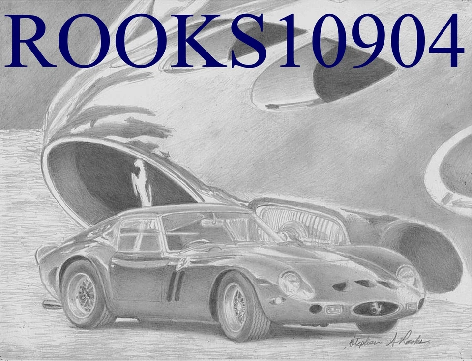Ferrari 250 GTO SPORTS CAR ART PRINT - Image 1 of 1