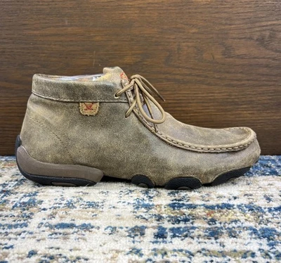 Twisted X Chukka Driving Moc Boots Women Sz 8.5M Brown Leather WDM0001 Lace Up - Image 1 of 4