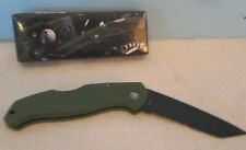 FROST  Folding Pocket Knife -3 1/2" CLOSED SERRATED STAINLESS STEEL - NEW GREEN 