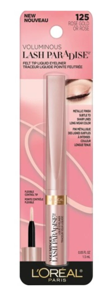 (2) Loreal Voluminous Lash Paradise Felt Liquid Eyeliner, 125 Rose Gold - Image 1 of 1