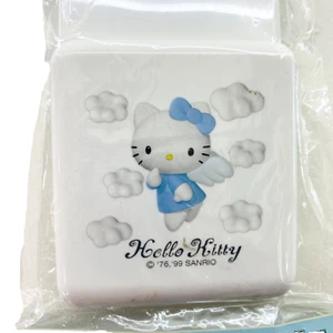 Vintage Hello Kitty Sanrio Contact Lens Case Blue Angel Japan NEW Rare Kawaii - Picture 1 of 6