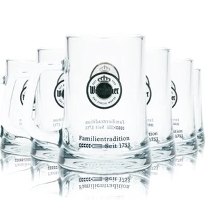 6x Warsteiner Bier Glas 0,5l Krug Party Seidel Henkel Gläser Krüge Brauerei Beer - Bild 1 von 3