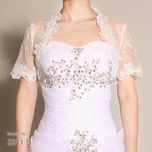 Jacke Bolero für Hochzeit Party Brautjäckchen Kurzarm - Bild 1 von 9