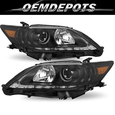 Faros para 2013 2014 2015 Lexus ES350 ES300h halógenos negros pares NO OCULTOS Foto 1 de 4