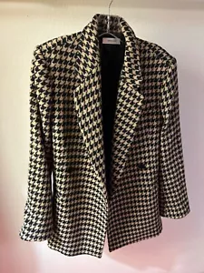 ANINE BING Kaia Houndstooth Blazer Jacket Double-Breasted Wool Blend Size XS - Picture 1 of 14