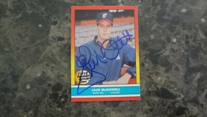1988 FLEER BASEBALL'S HOTTEST STARS JACK Mc DOWELL AUTOGRAPHED BASEBALL CARD - Picture 1 of 2