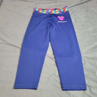 Leggings grandes coloridos con logotipo de Minnie Mouse púrpura de los parques de Disney para niñas Foto 1 de 4