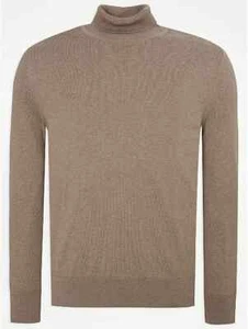 george mens brown rolling neck sweater & navy blue top size uk 3XL - Picture 1 of 9