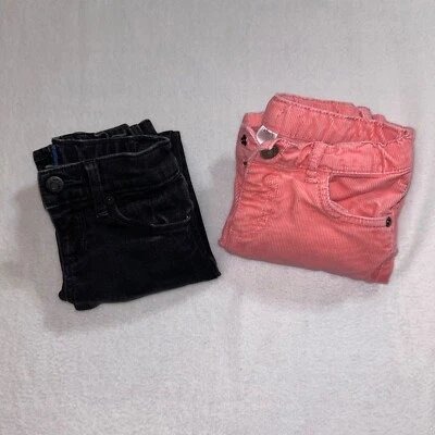 Lote de 2 Pantalones Niñas Carters 6 Pana Coral y Jeans Azul Marino Antiguo 6 Regular Negro Foto 1 de 4