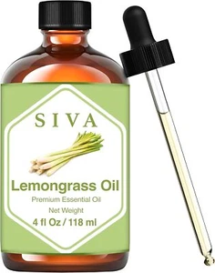 SIVA Lemongrass Essential Oil - 4 Fl Oz – Natural Lemongrass Oil - for Diffuser, - Picture 1 of 5