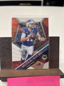 2020 Mosaic Football Will To Win Silver Prizm #WW9 Josh Allen Buffalo Bills - Picture 1 of 2