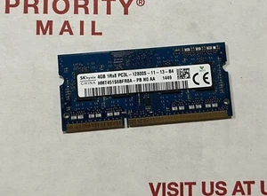 SK HYNIX 4Gb 1Rx8 DDR3 PC3L-12800S Laptop SODIMM RAM Memory HMT451S6BFR8A-PB - Picture 1 of 2
