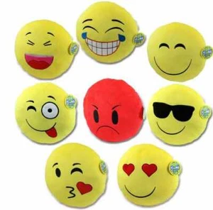 Nuevo Novedad Colores Brillantes Peluche Suave Expresión Emoji Llavero Anillos Bolso Etiqueta - Imagen 1 de 5