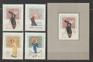 1962 Nordvietnam Block + Briefmarken Volkstänze Scott # 195-199 postfrisch - Bild 1 von 1