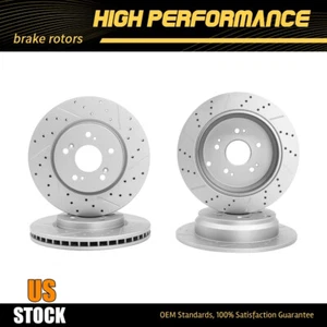 4 rotores de freno de disco trasero delanteros para Acura RDX 2007 - 2016 Honda CR-V - Imagen 1 de 11