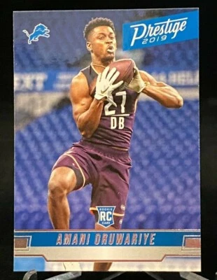 2019 Panini Prestige Rookie Card #214 Amani Oruwariye Detroit Lions - Image 1 of 2