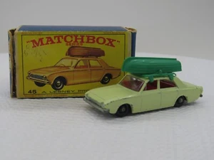 Ford Corsair y barco Lesney Matchbox #45 1965 vintage con caja original Inglaterra - Imagen 1 de 13