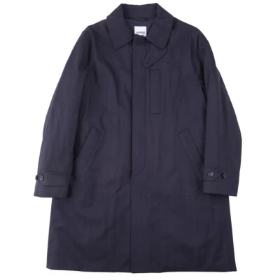 Aspesi F/W 24-25 'Stroll' Navy Herringbone Wool Coat with Padding L Overcoat New - Image 1 of 4