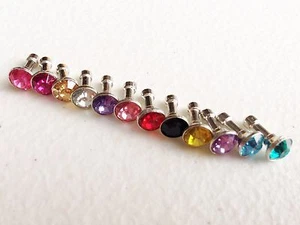 BLING GEM CHARM 3.5mm earphone jack dust plug port cap FOR apple iphone 6 5C 4S - Picture 1 of 5